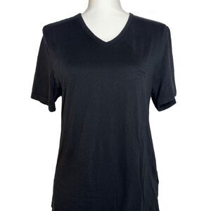 HUGO BOSS Mens Black V-Neck T-Shirt Size M